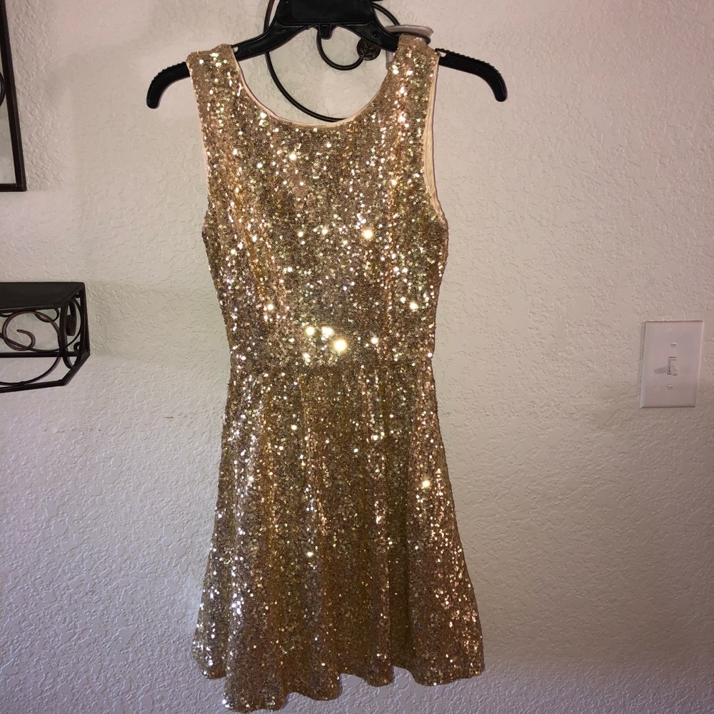 Short Gold Prom Dress